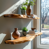Elvaron Live Edge Solid Wood Floating Shelf SPA845621 - Timberustic Floating Shelf