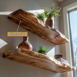 Elvaron Live Edge Solid Wood Floating Shelf SPA845621 - Timberustic Floating Shelf
