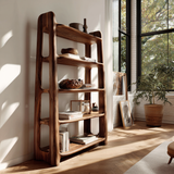 Elvorn Curve Solid Wood Bookshelf - Timberustic Bookshelf