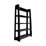 Elvorn Curve Solid Wood Bookshelf Black - Timberustic Bookshelf