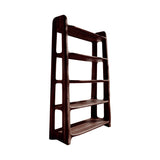 Elvorn Curve Solid Wood Bookshelf Dark Walnut - Timberustic Bookshelf