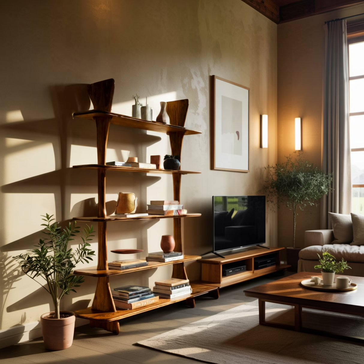 Elvryn Spire Solid Wood Bookshelf - Timberustic Bookshelf