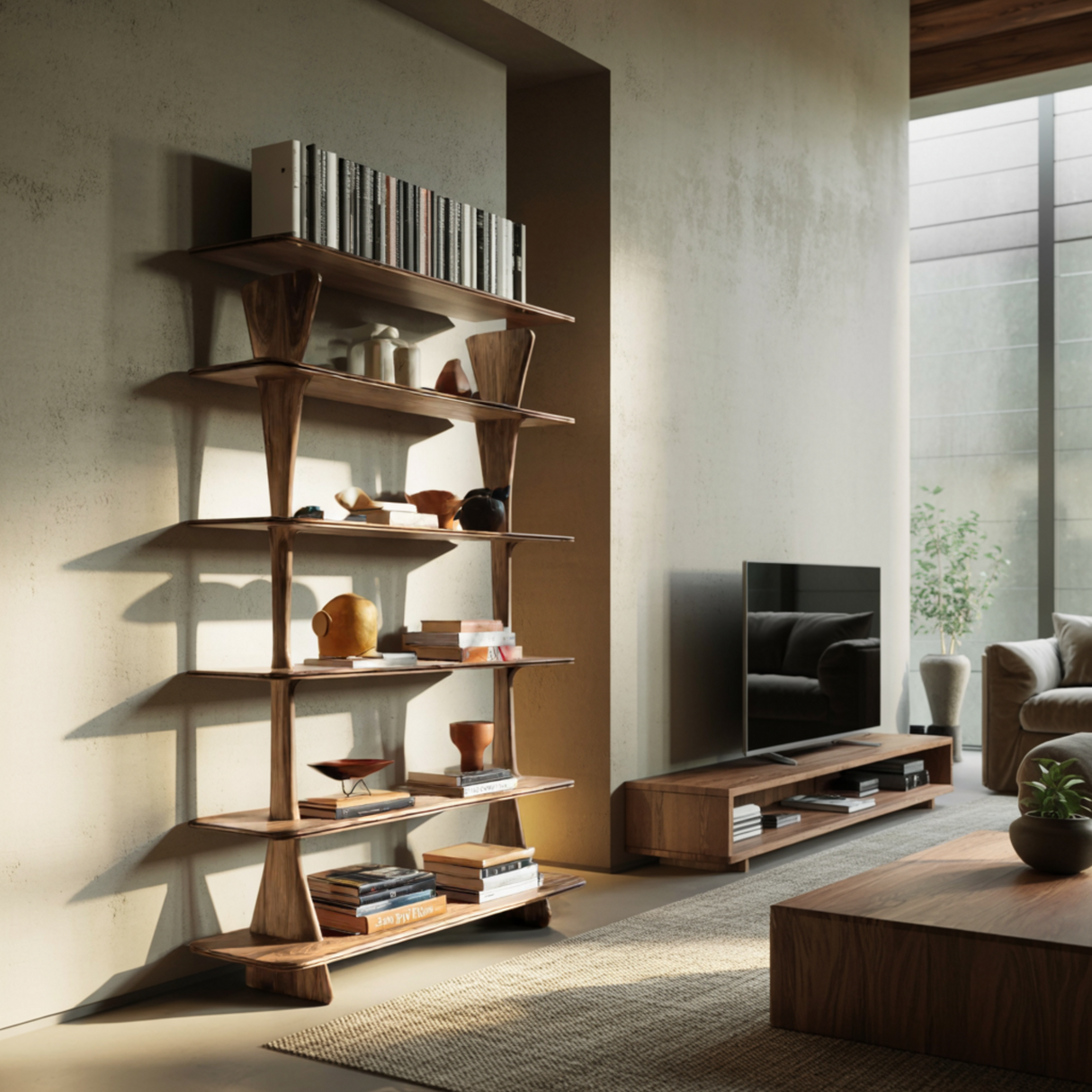 Elvryn Spire Solid Wood Bookshelf - Timberustic Bookshelf