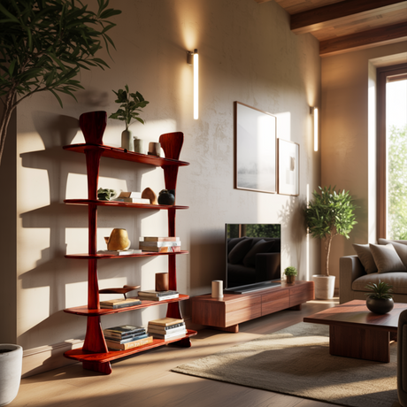 Elvryn Spire Solid Wood Bookshelf