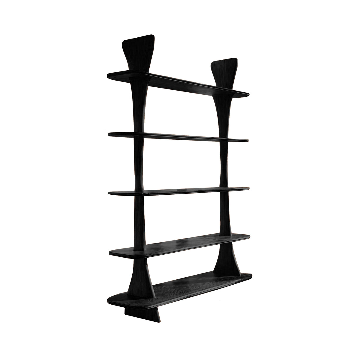 Elvryn Spire Solid Wood Bookshelf Black - Timberustic Bookshelf