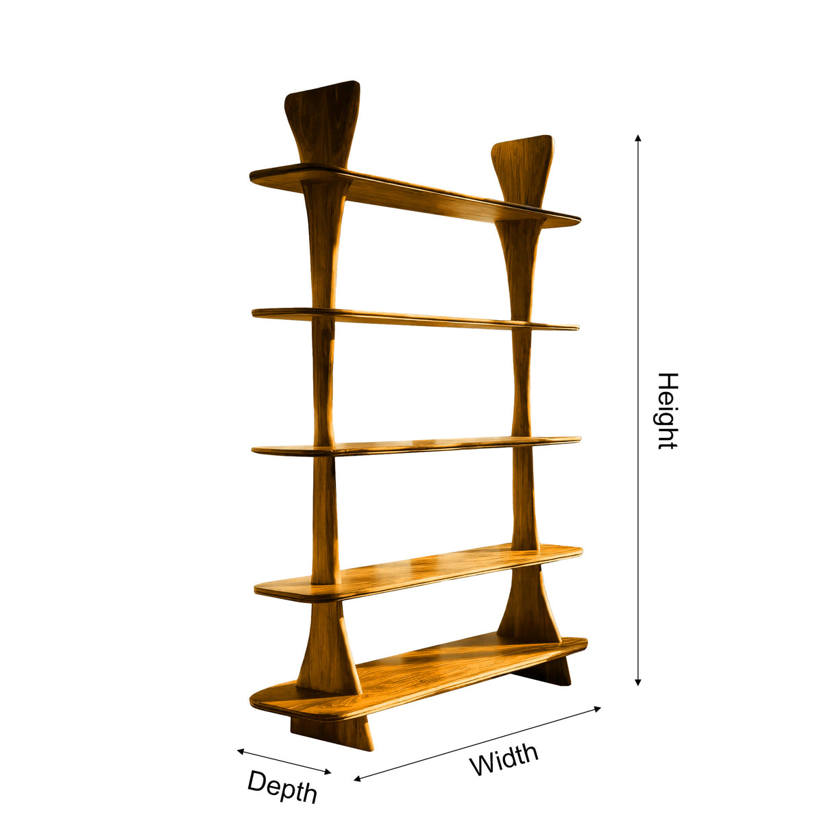 Elvryn Spire Solid Wood Bookshelf - Timberustic Bookshelf