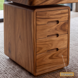 Elyndor Handcrafted Solid Wood Desk with Drawers - Timberustic Desk With Drawers