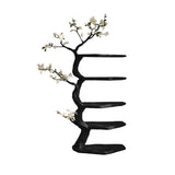 Elyndor Sculpted Solid Wood Tree Bookshelf Black - Timberustic Tree Bookshelf
