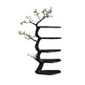 Elyndor Sculpted Solid Wood Tree Bookshelf Black - Timberustic Tree Bookshelf