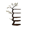 Elyndor Sculpted Solid Wood Tree Bookshelf Dark Walnut - Timberustic Tree Bookshelf