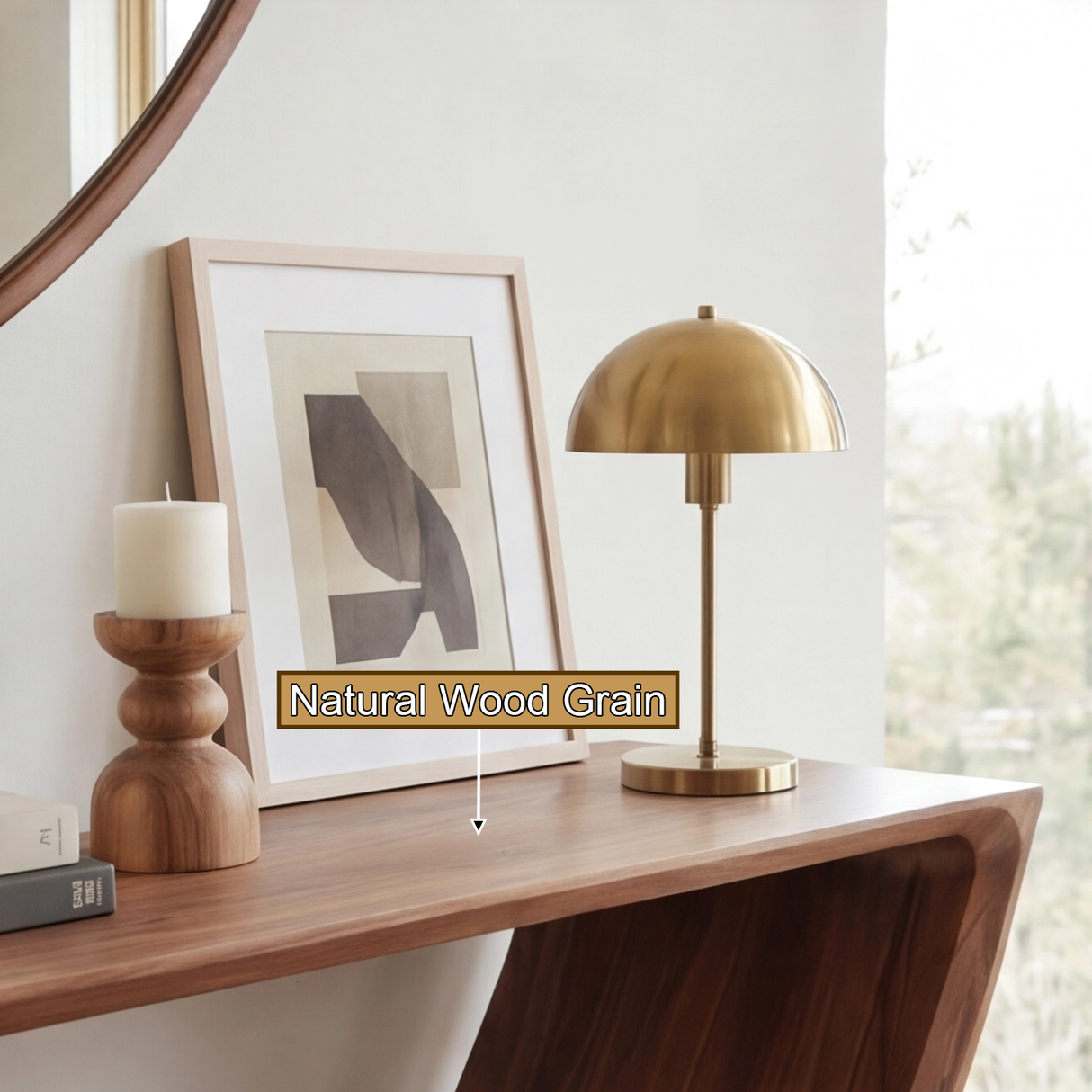 Elyndra Sculpted Solid Wood Console Table - Timberustic Console Table