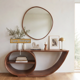 Elyndra Sculpted Solid Wood Console Table - Timberustic Console Table