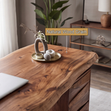 Elyndra Solid Wood Desk with Drawers - Timberustic Desk With Drawers