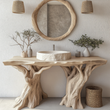 Elyndra Treeform Solid Wood Freestanding Bathroom Vanity - Timberustic Freestanding Bathroom Vanity