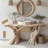 Elyndra Treeform Solid Wood Freestanding Bathroom Vanity - Timberustic Freestanding Bathroom Vanity