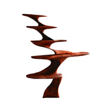 Elyra Flow-Form Sculptural Cosmetic Table Mahogany - Timberustic Cosmetic Table