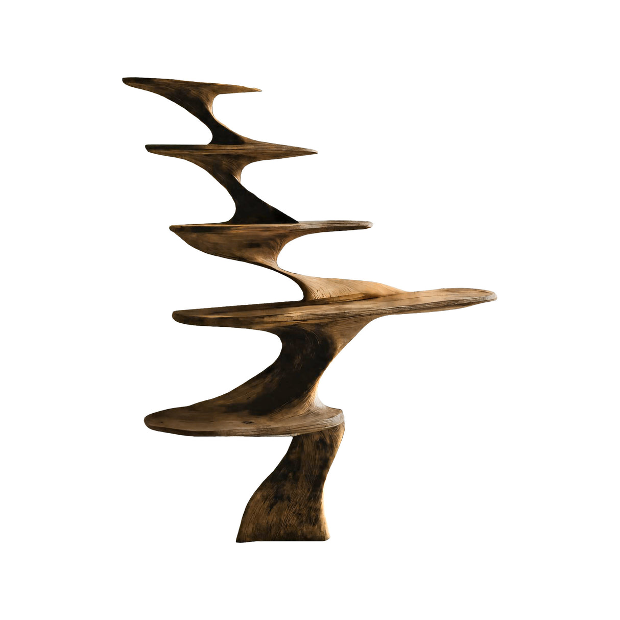Elyra Flow-Form Sculptural Cosmetic Table Natural Oak - Timberustic Cosmetic Table