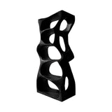 Elyra Sculpted Solid Wood Bathroom Display Shelf Black - Timberustic Bathroom Cabinet