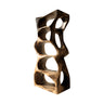 Elyra Sculpted Solid Wood Bathroom Display Shelf Natural Oak - Timberustic Bathroom Cabinet