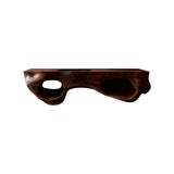 Elyra Sculpted Solid Wood Floating Bathroom Vanity with Integrated Sink and Open Storage Dark Walnut - Timberustic Floating Bathroom Vanity with Integrated Sink and Open Storage