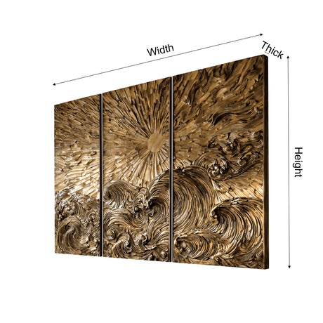Elyrion Solid Wood Sculpted Wall Art - Timberustic Wall Art