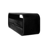 Elyron Sculpted Solid Wood Floating Bathroom Vanity with Drawers Black - Timberustic Floating Bathroom Vanity With Drawers