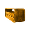 Elyron Sculpted Solid Wood Floating Bathroom Vanity with Drawers Teak - Timberustic Floating Bathroom Vanity With Drawers