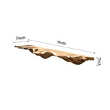 Elythra Sculpted Solid Wood Floating Shelf