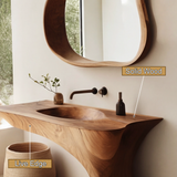 Elyvora Sculpted Solid Wood Freestanding Bathroom Vanity with Integrated Sink SPA273721 - Timberustic Freestanding Bathroom Vanity