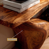 Ervannis Curved Solid Wood Console Table - Timberustic Console Table