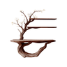 Eryndel Live Edge Solid Wood Console Table with Shelves Dark Walnut - Timberustic Console Table with Shelves