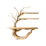 Eryndel Live Edge Solid Wood Console Table with Shelves Natural Oak - Timberustic Console Table with Shelves