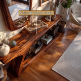 Eryndor Curved Solid Wood Console Table - Timberustic Console Table
