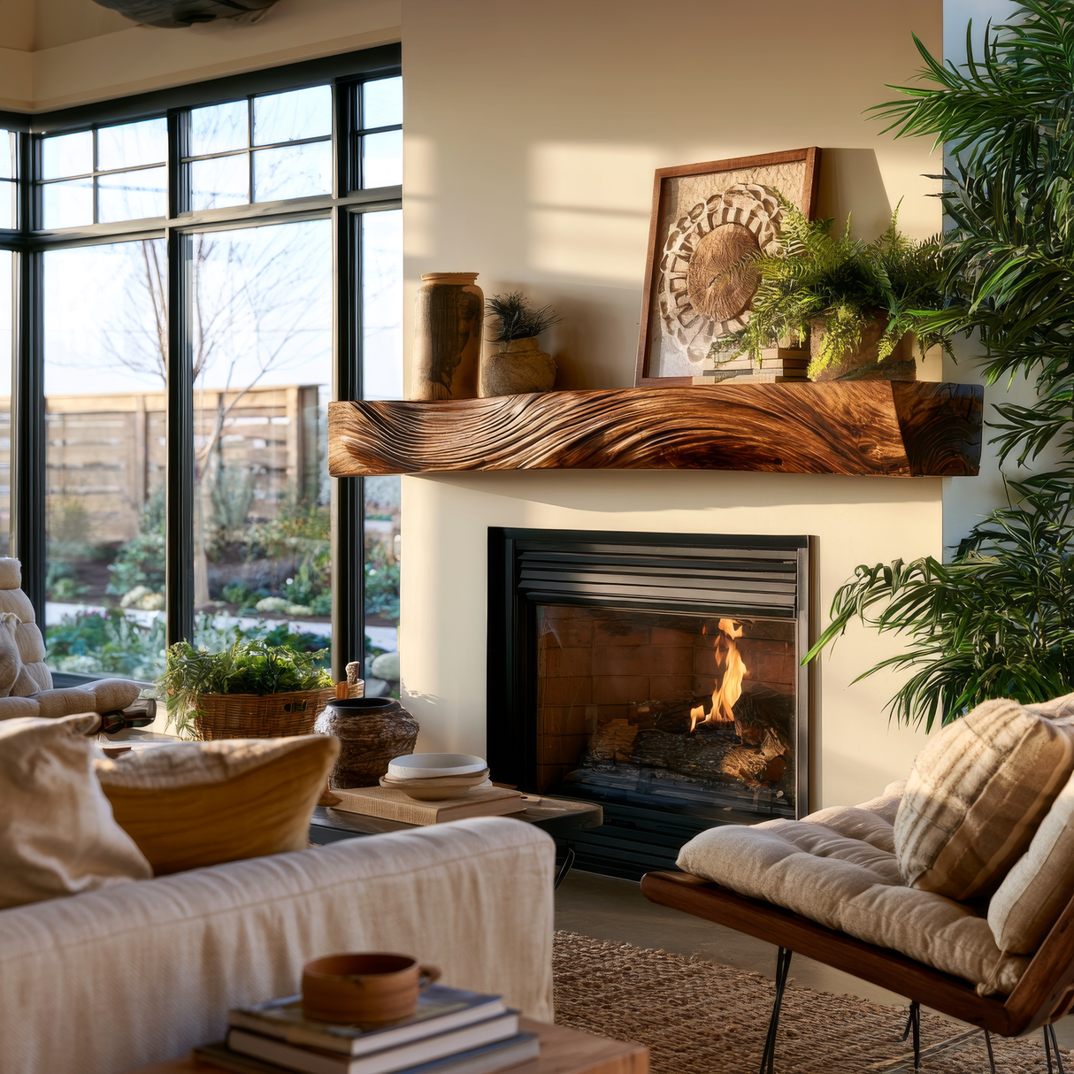 Eryndor Handcrafted Fireplace Mantel Shelf SPA058231 - Timberustic Fireplace Mantel Shelf
