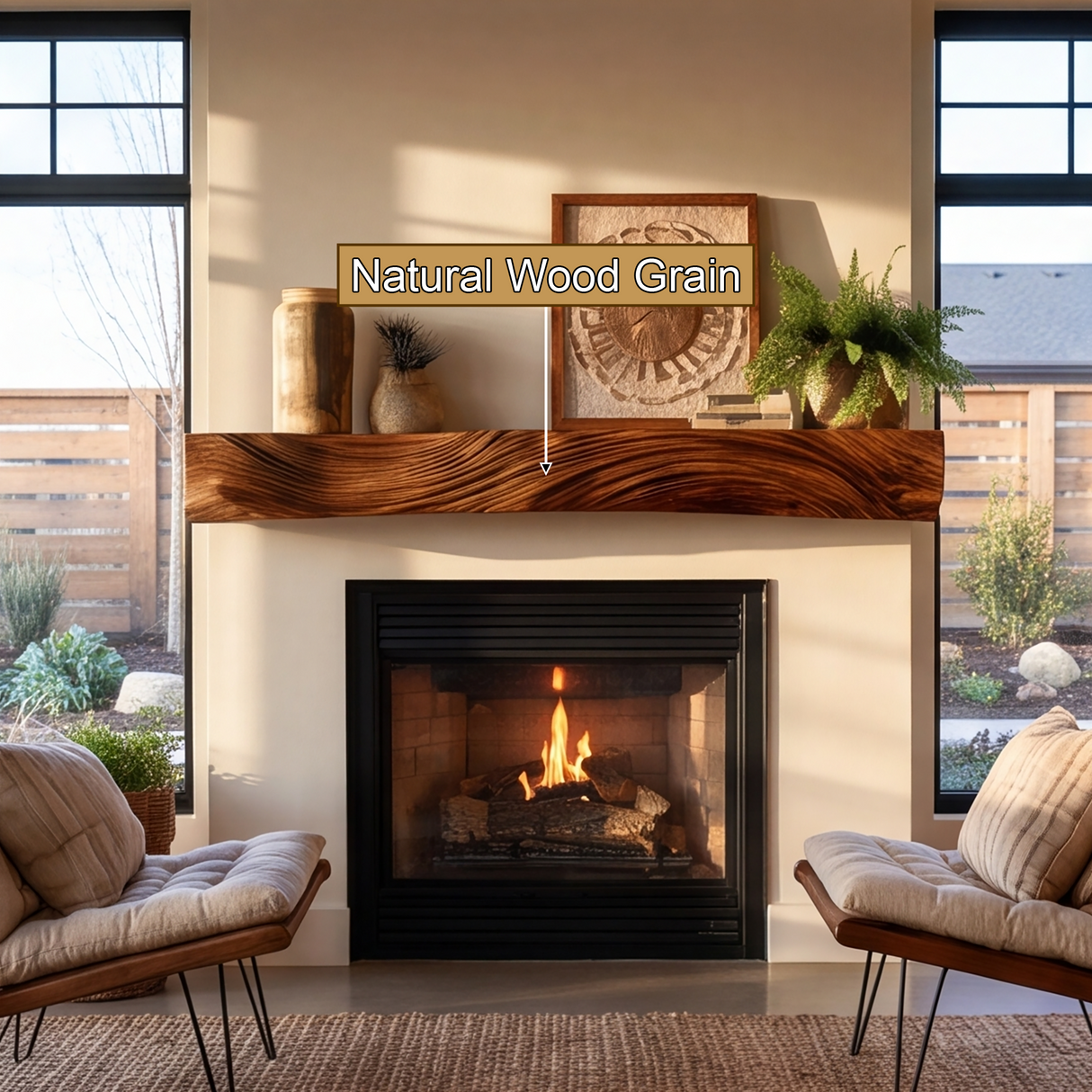 Eryndor Handcrafted Fireplace Mantel Shelf SPA058231 - Timberustic Fireplace Mantel Shelf