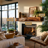 Eryndor Handcrafted Fireplace Mantel Shelf SPA058231 - Timberustic Fireplace Mantel Shelf