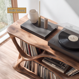 Eryndor Handcrafted Solid Wood Record Player Stand SPA294583 - Timberustic Record Player Stand With Storage