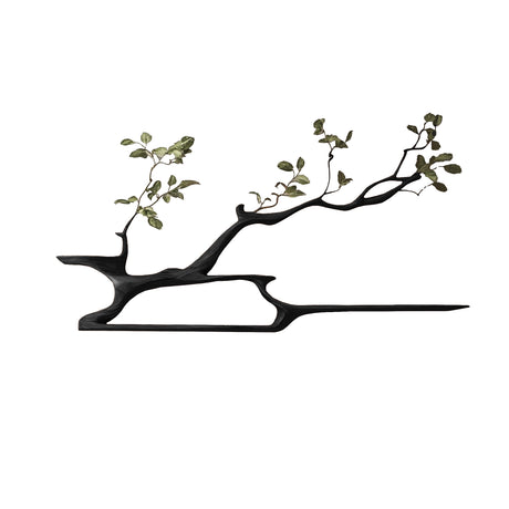 Eryndor Live Edge Solid Wood Tree-Inspired Wall Bookshelf