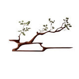 Eryndor Live Edge Solid Wood Tree-Inspired Wall Bookshelf Dark Walnut - Timberustic Tree Bookshelf