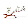 Eryndor Live Edge Solid Wood Tree-Inspired Wall Bookshelf Mahogany - Timberustic Tree Bookshelf