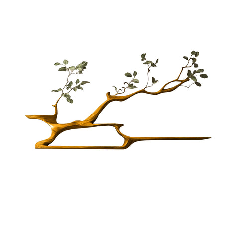 Eryndor Live Edge Solid Wood Tree-Inspired Wall Bookshelf