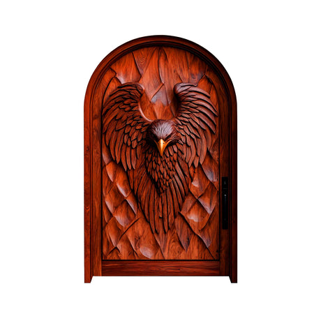 Eryndor Sculpted Solid Wood Arched Door Mahogany - Timberustic Door