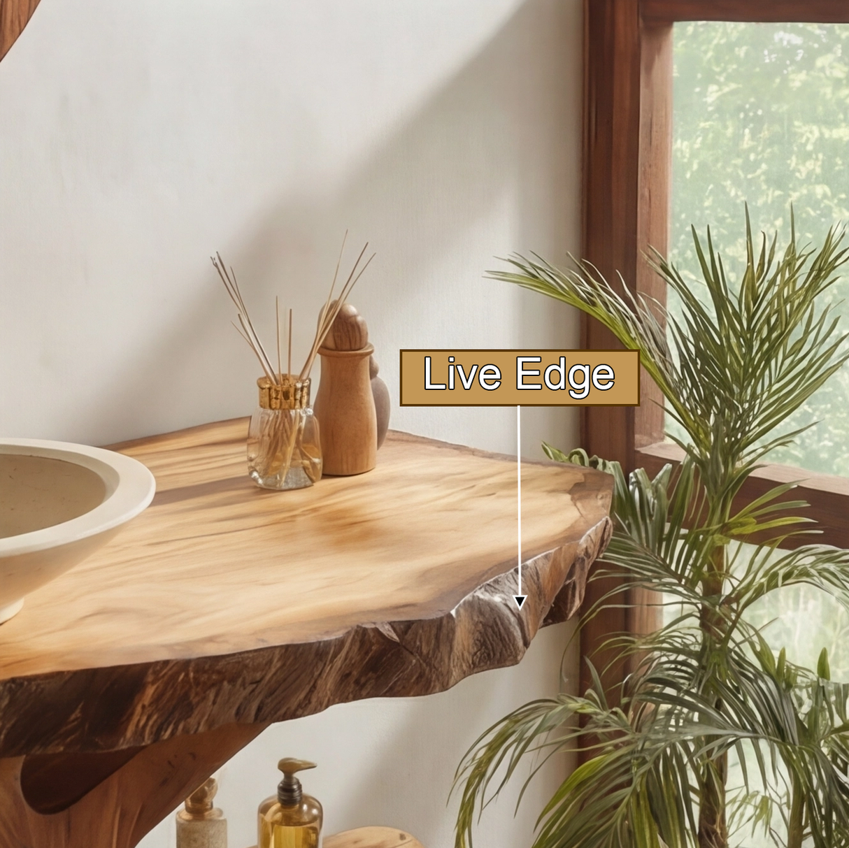 Eryndor Sculpted Solid Wood Freestanding Bathroom Vanity with Shelves - Timberustic Freestanding Bathroom Vanity with Shelves