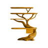 Eryndor Sculpted Solid Wood Tree Bookshelf with Drawers Teak - Timberustic Tree Bookshelf