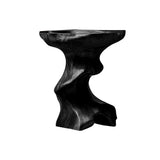 Eryon Sculpted Solid Wood Pedestal Sink Black - Timberustic Pedestal Sink