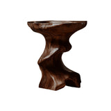 Eryon Sculpted Solid Wood Pedestal Sink Dark Walnut - Timberustic Pedestal Sink