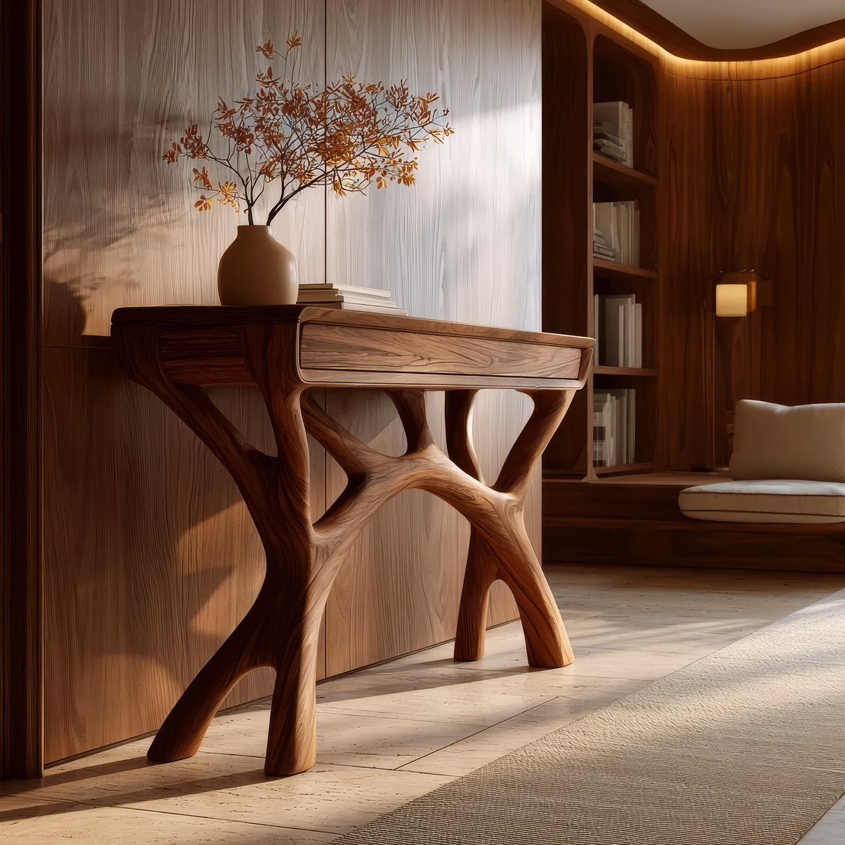 Erysvale Sculpted Solid Wood Console Table SPA024329