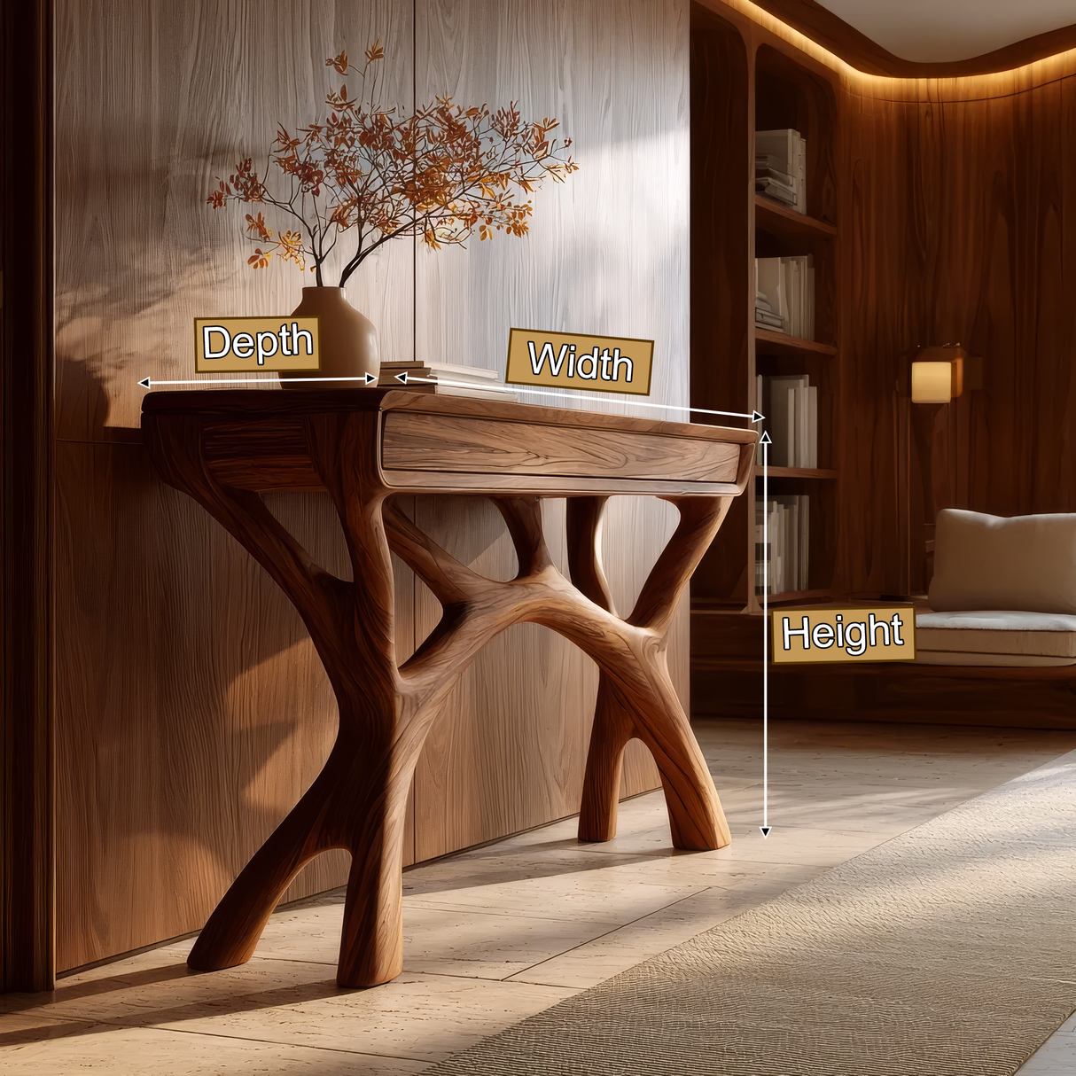 Erysvale Sculpted Solid Wood Console Table SPA024329