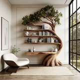 Evermere Handcrafted Solid Wood Tree Bookshelf