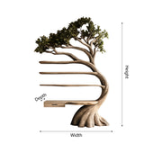 Evermere Handcrafted Solid Wood Tree Bookshelf